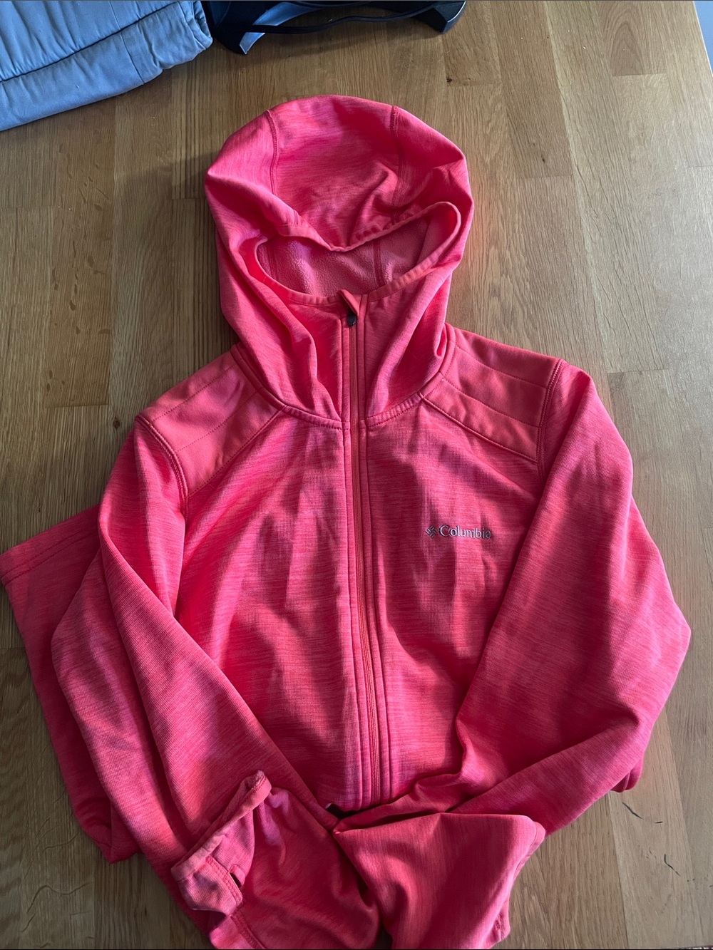 Columbia Womens Bright Pink Full-Zip  Hooded Jacket